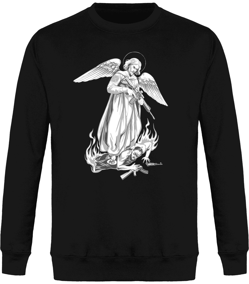Pull Col Rond Unisexe - Archange Saint Michel