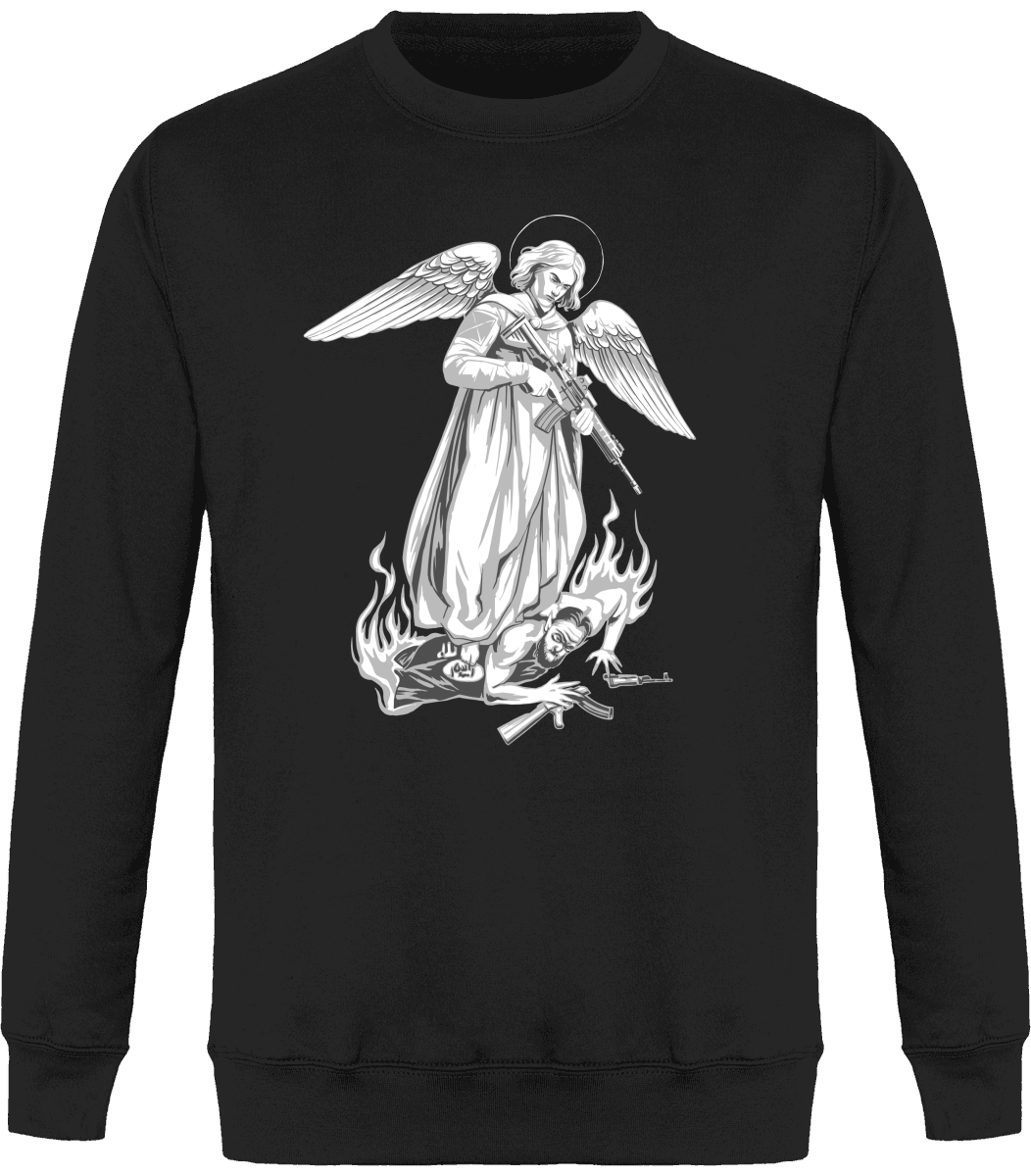 Pull Col Rond Unisexe - Archange Saint Michel