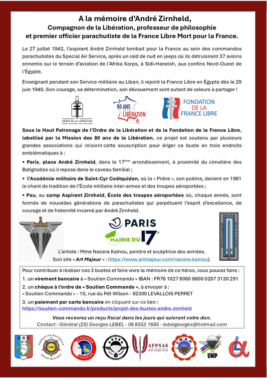 Projet des Bustes André Zirnheld