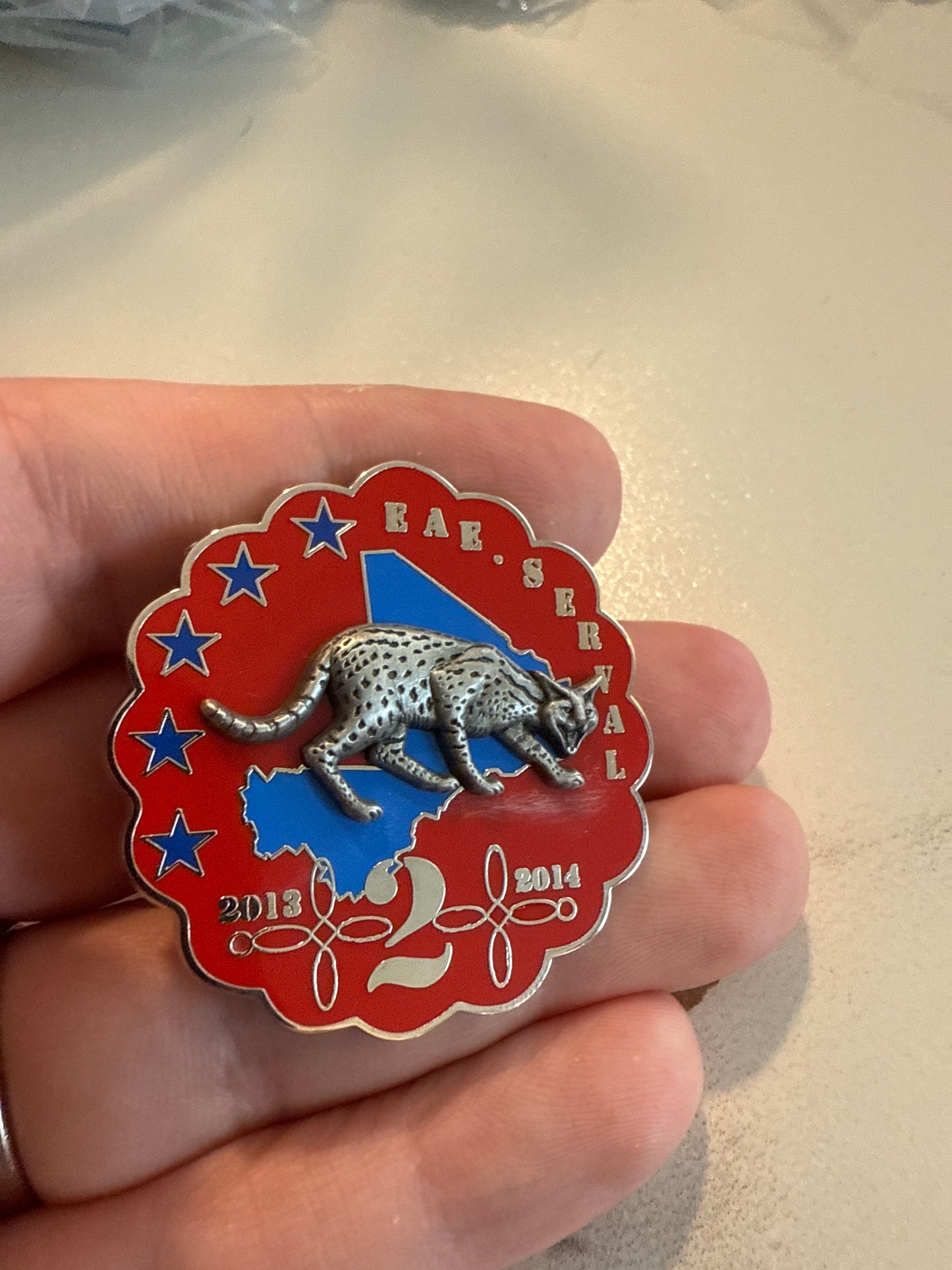 Insigne numeroté 1er RHP - 2ème escadron - Serval 2013-2014