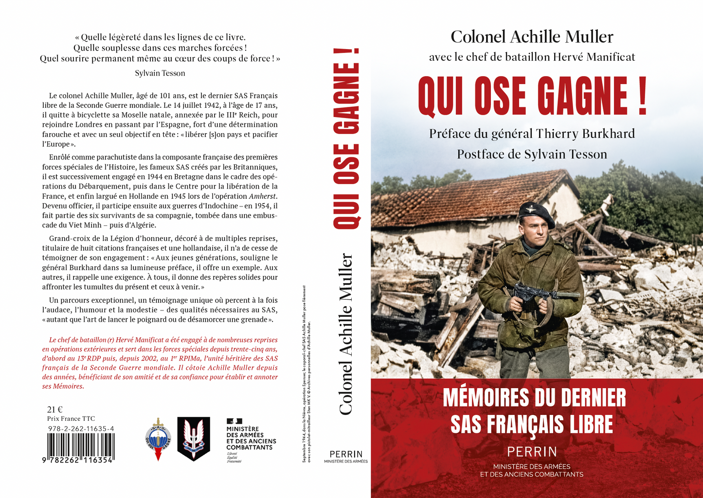 Livre QUI OSE GAGNE ! Biographie du colonel Achille Muller.