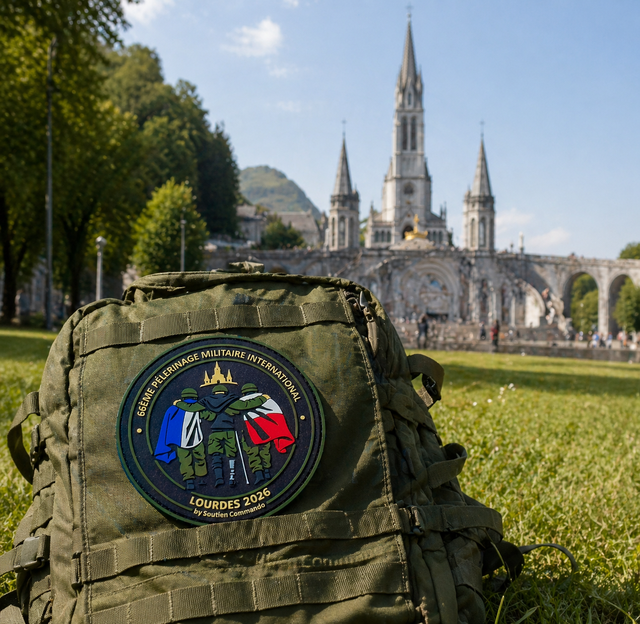 Patch PVC 66ème Pélerinage Militaire International (PMI) Lourdes 2026