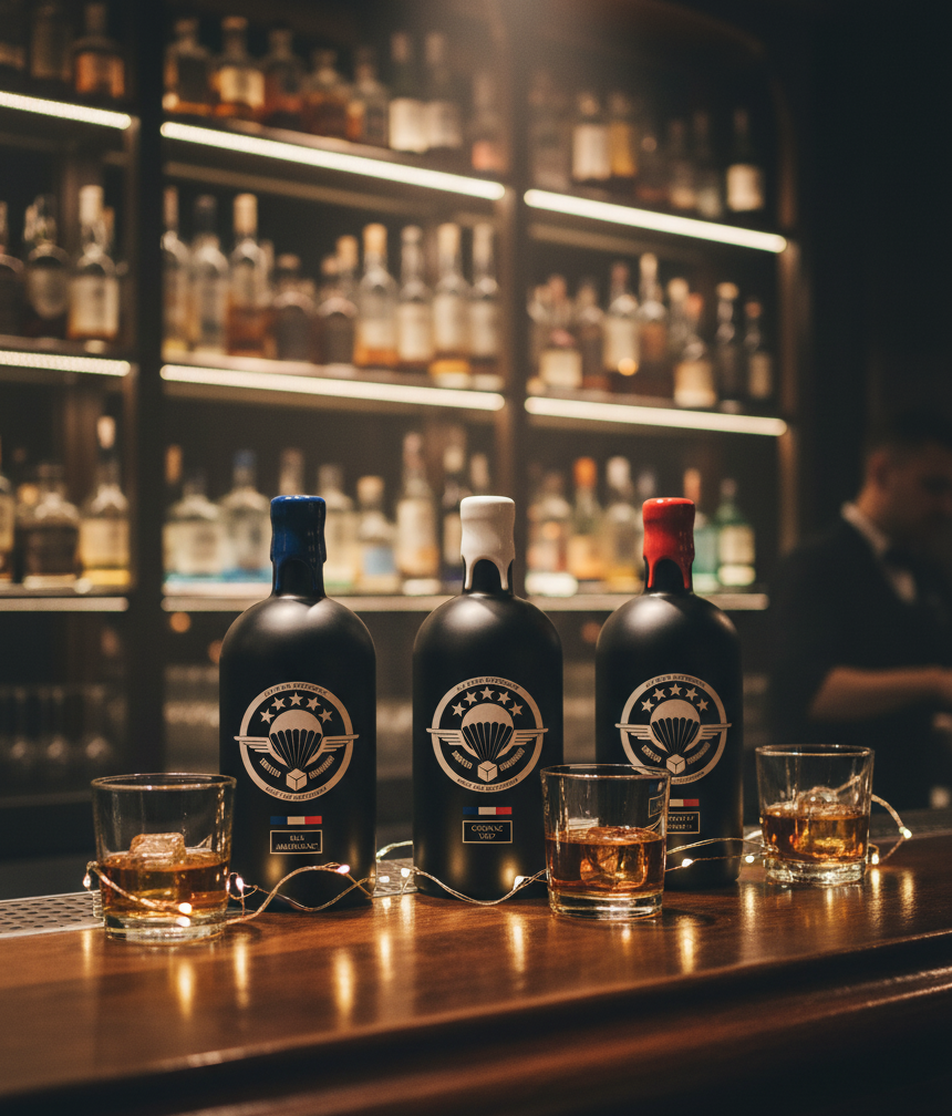 Ensemble Whisky + Cognac + Armagnac (3x 70cl) - Cuvée Soutien Commando