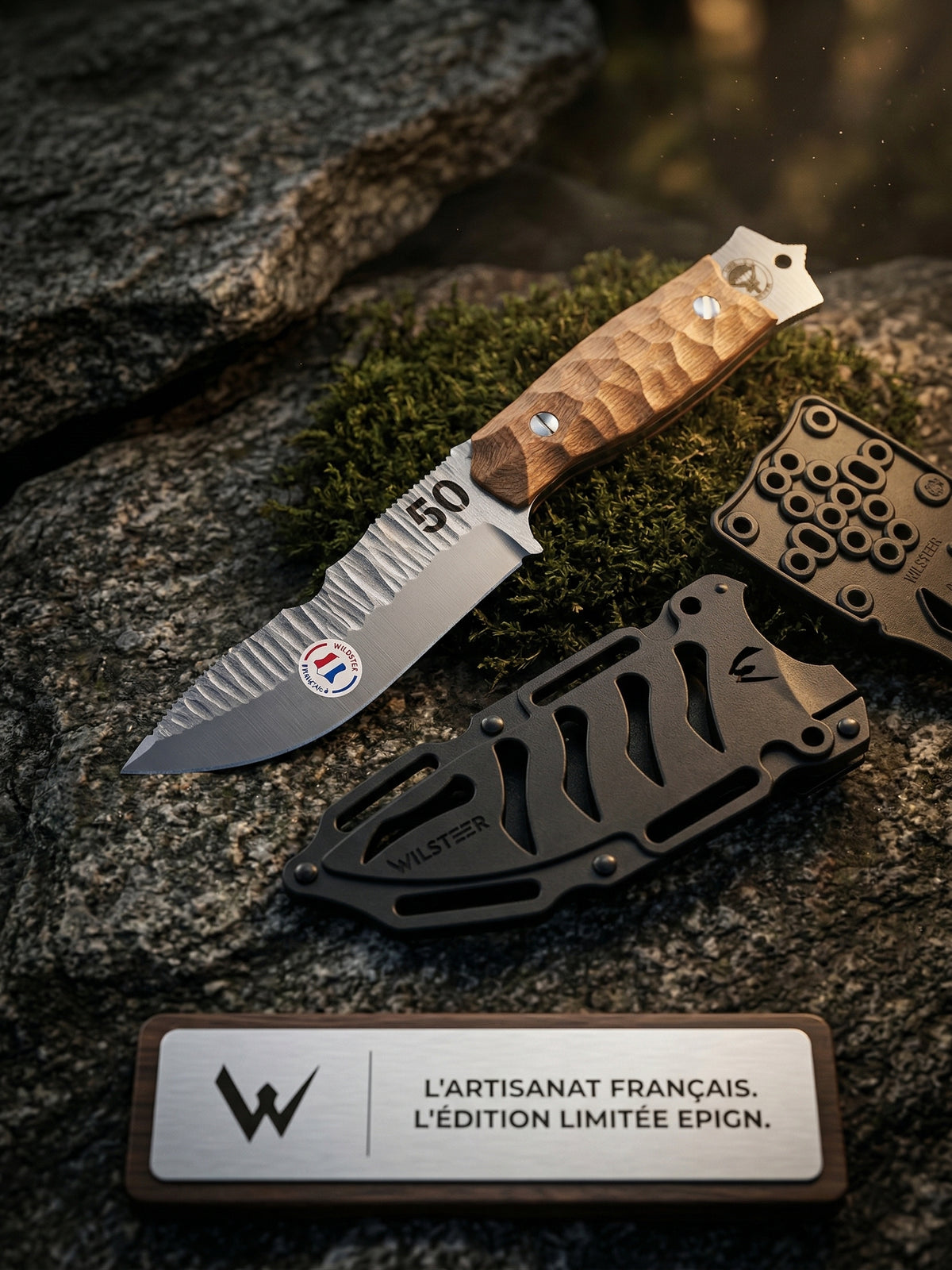 EPIGN Wildtseer Knife with Sheath (Made in France)