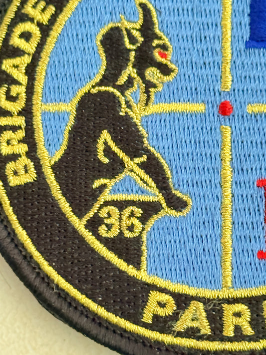 New official BRI 36 embroidered patch Gold/blue
