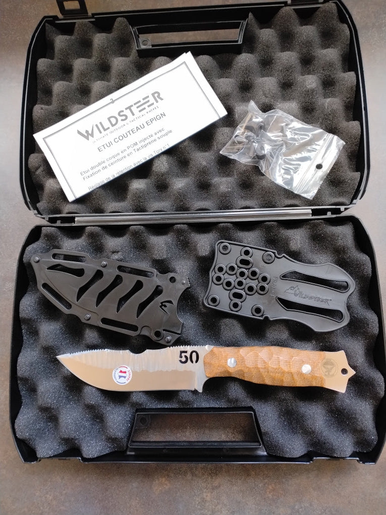 EPIGN Wildtseer Knife with Sheath (Made in France)