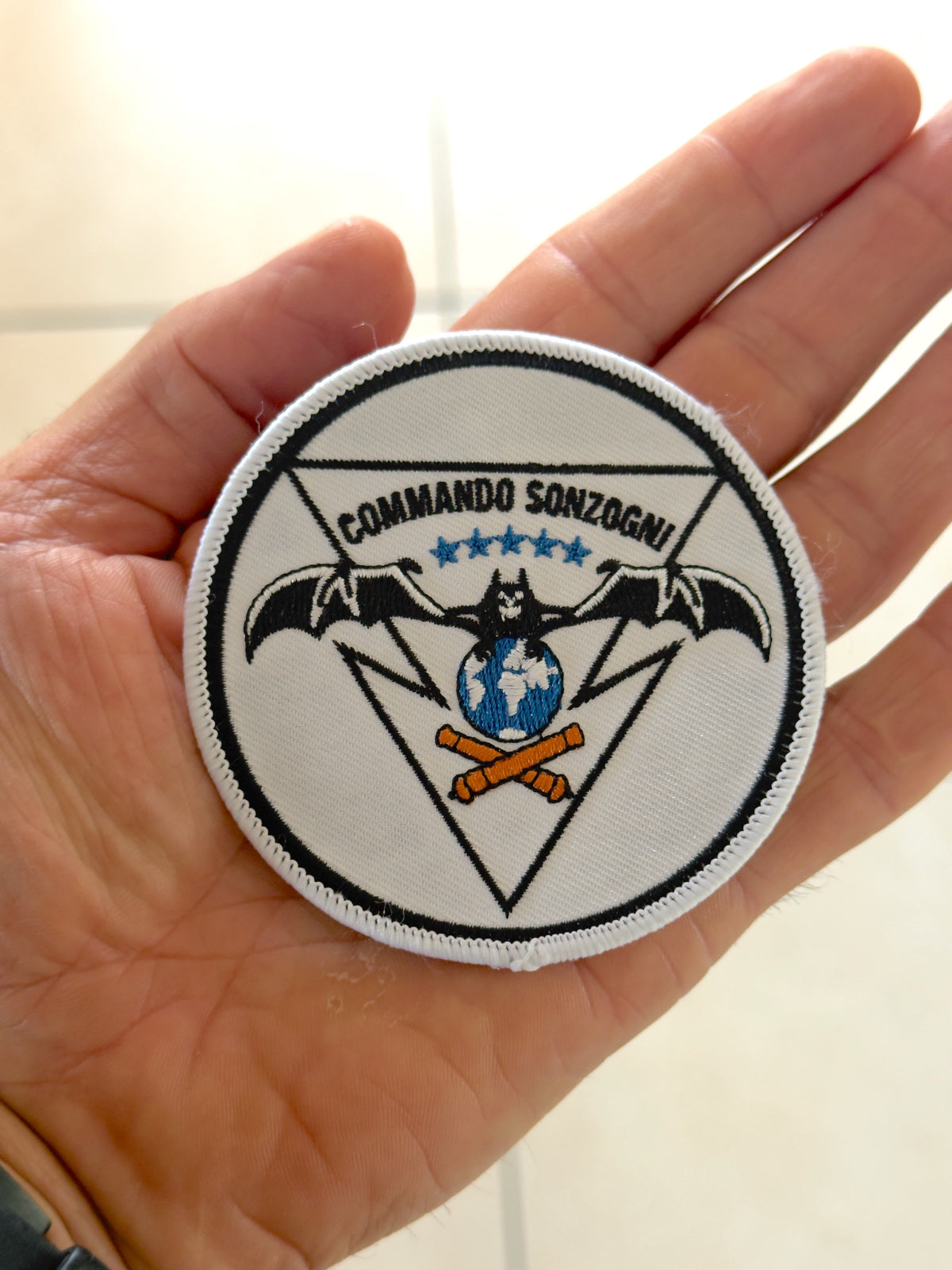 Patch Commando Sonzogni (GCP 35ème RAP) Blanc Brodé