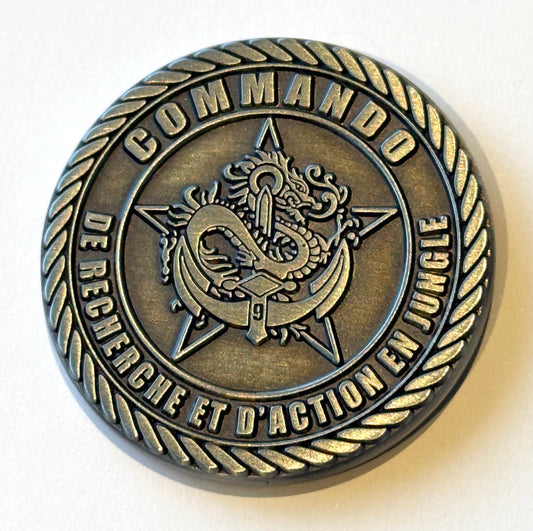 Coin CRAJ numéroté (Commando de Recherche et d'Action en Jungle)