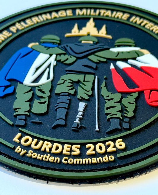Patch PVC 66ème Pélerinage Militaire International (PMI) Lourdes 2026