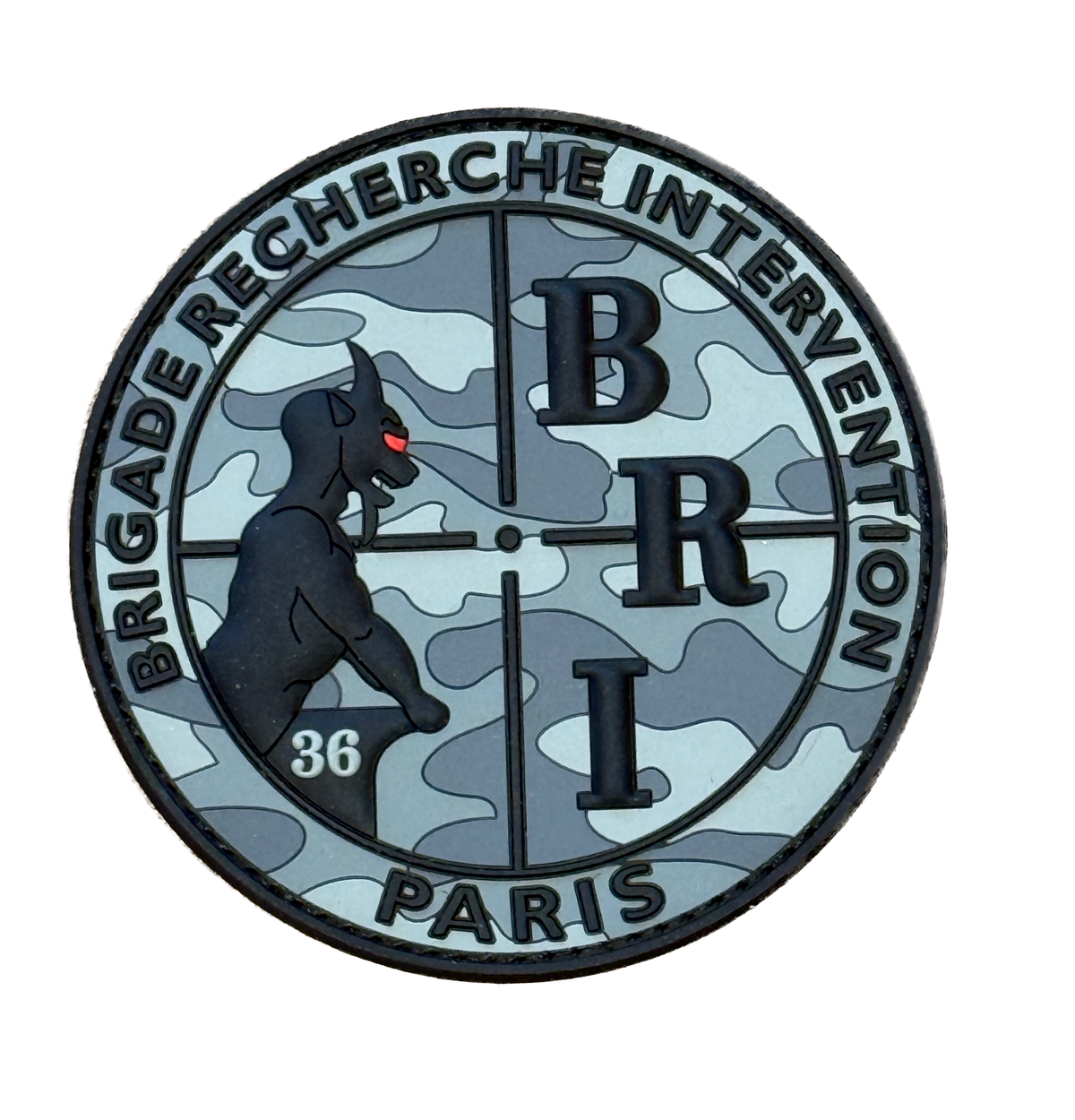 Official BRI Grey Camo Patch (PVC)