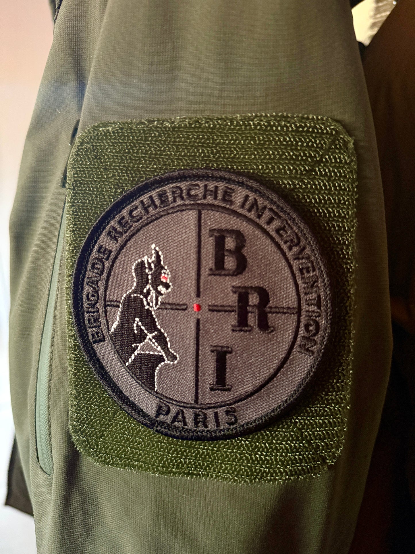 Patch officiel BRI brodé Gris/Noir