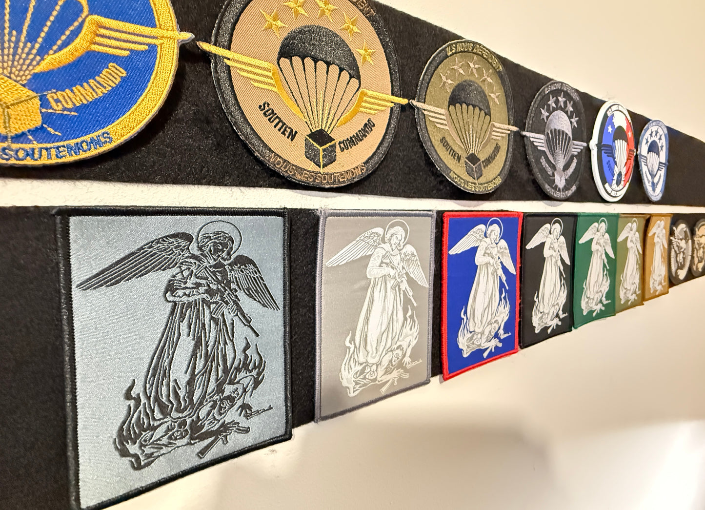 Patch Archange Saint-Michel Gris/Noir
