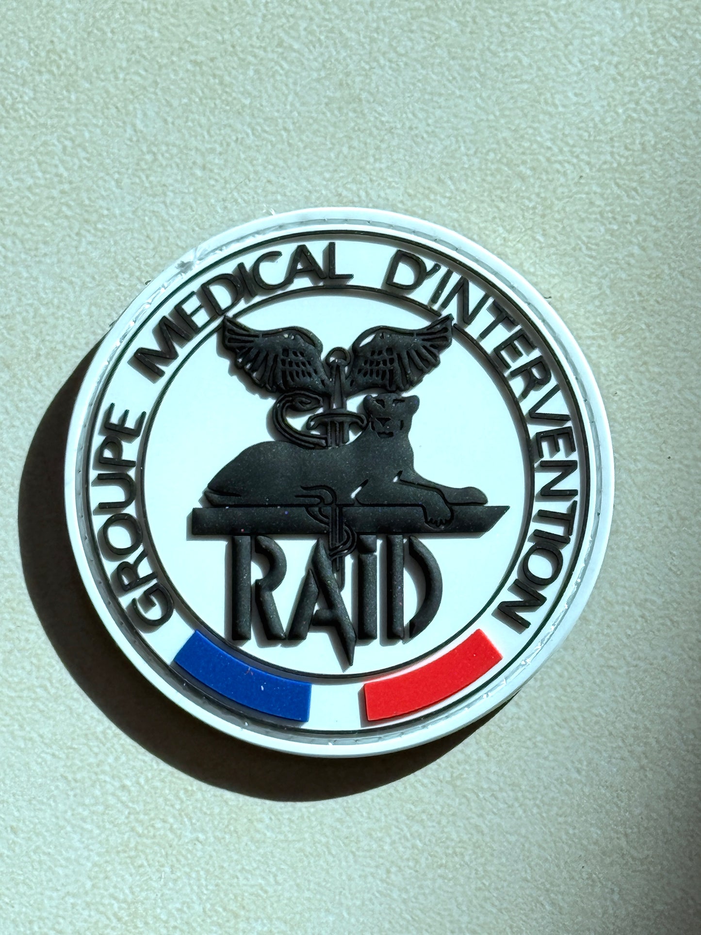 Patch RAID officiel Groupe Medical Intervention BLANC (PVC)