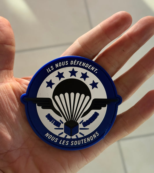 Patch PVC Soutien commando (Bleu)