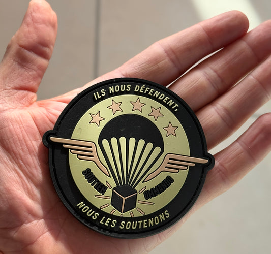 Patch PVC Soutien commando (kaki)