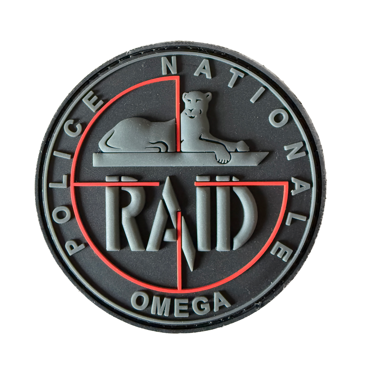 Patch officiel RAID Omega Noir (PVC)