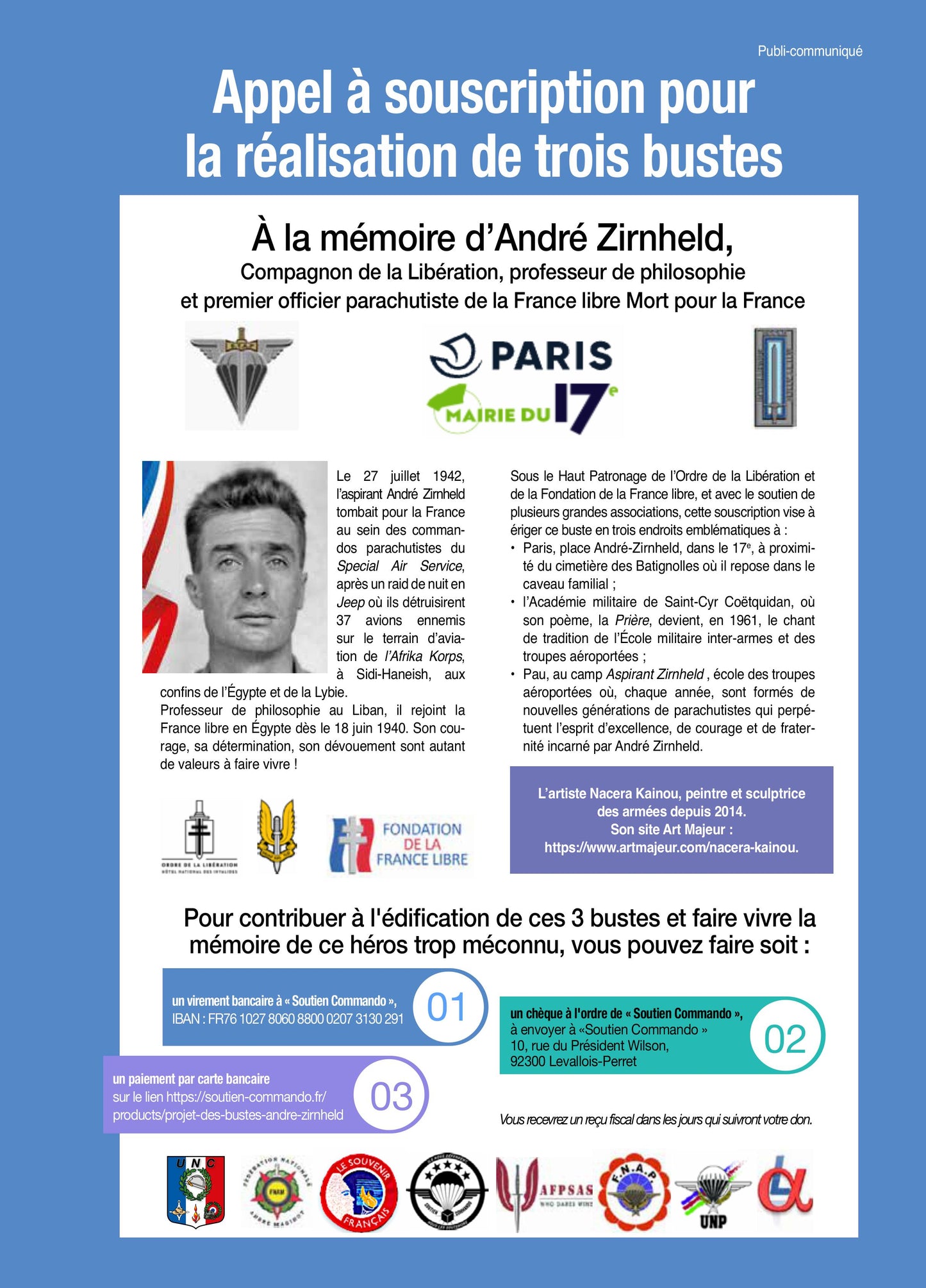 Projet des Bustes André Zirnheld