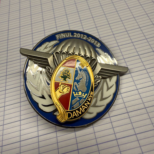 Insigne numérotée 1er RHP - FINUL 2012-2013 - DAMAN XVIII