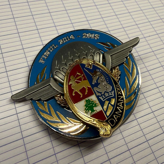 Insigne numérotée 1er RHP - FINUL 2014-2015 - DAMAN XXII