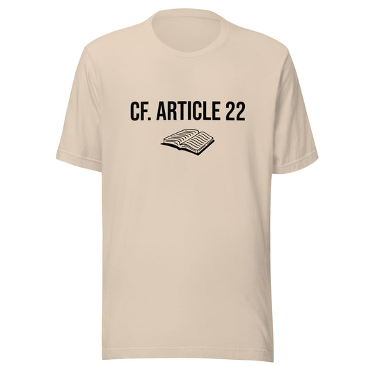 T-shirt unisexe - cf. Article 22 - Jargon milouf