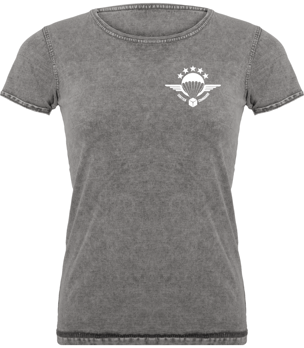 T-Shirt Délavé Femme - Soutien Commando