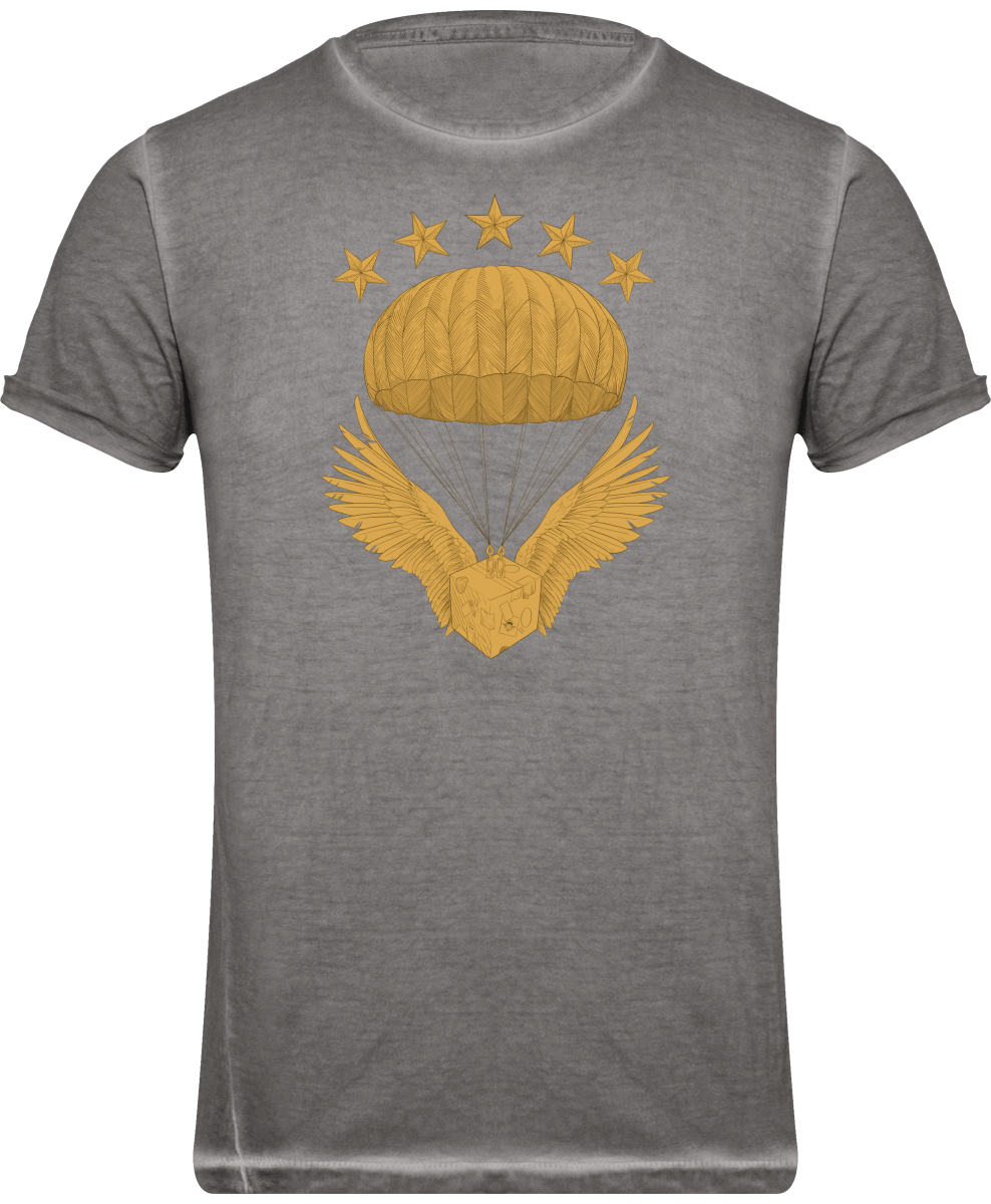 T-Shirt Délavé Homme - Calvaire drach