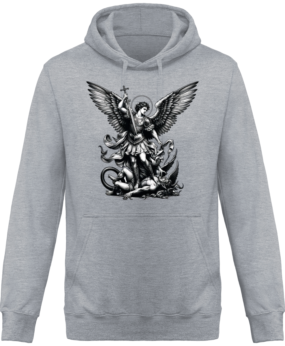 Sweat Shirt à Capuche Homme - Archange Saint-Michel vs la bête