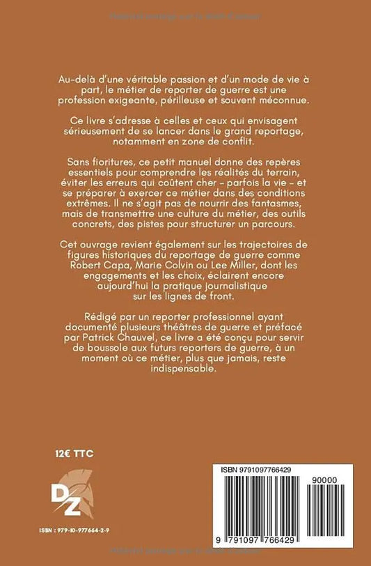 Livre "Reporter de guerre" de Fred Marie (éditions DÉFENSE ZONE)