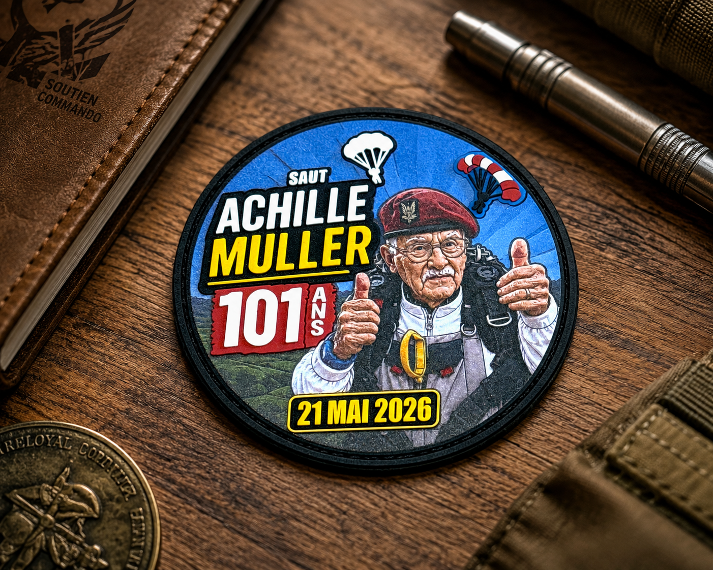 Patch "saut d'Achille Muller 101 ans" série limitée.