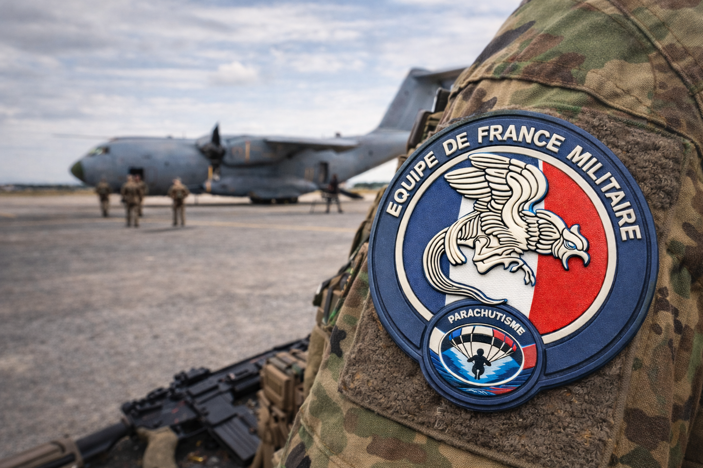 Patch PVC- Equipe de France militaire de parachutisme