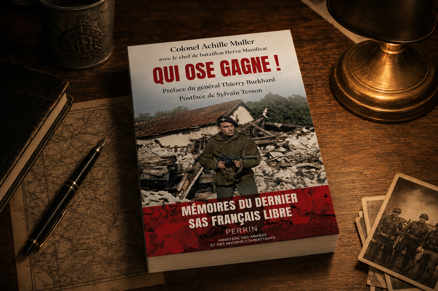 Livre QUI OSE GAGNE ! Biographie du colonel Achille Muller.