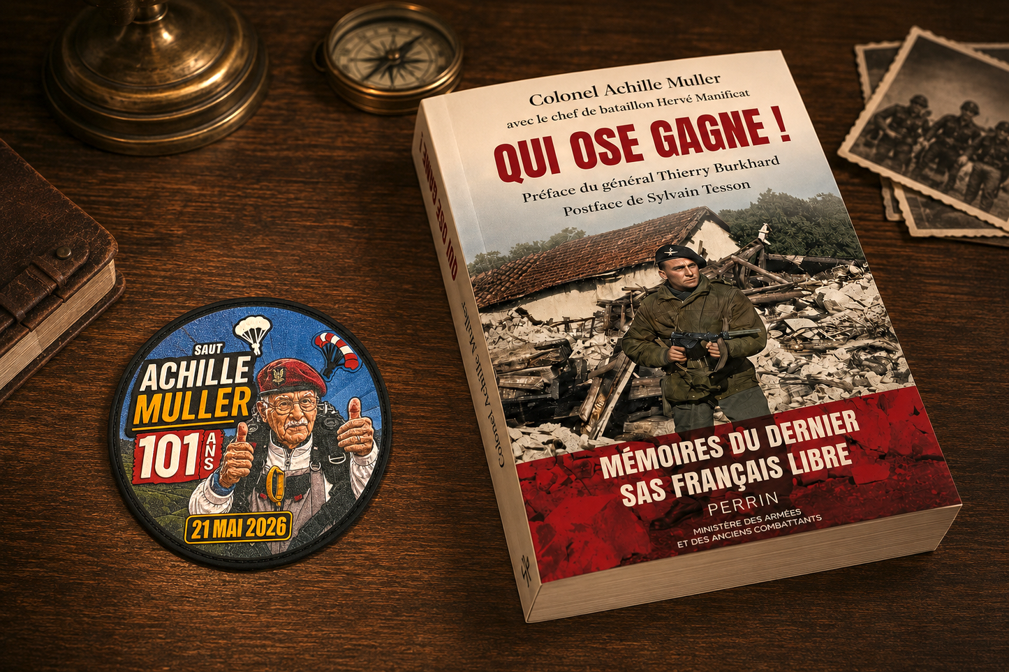 Livre QUI OSE GAGNE ! Biographie du colonel Achille Muller.