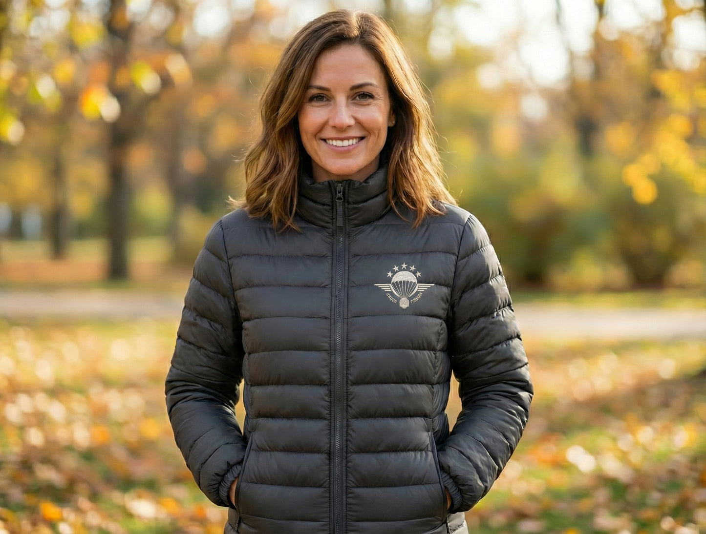 Doudoune Légère Femme brodée Soutien Commando