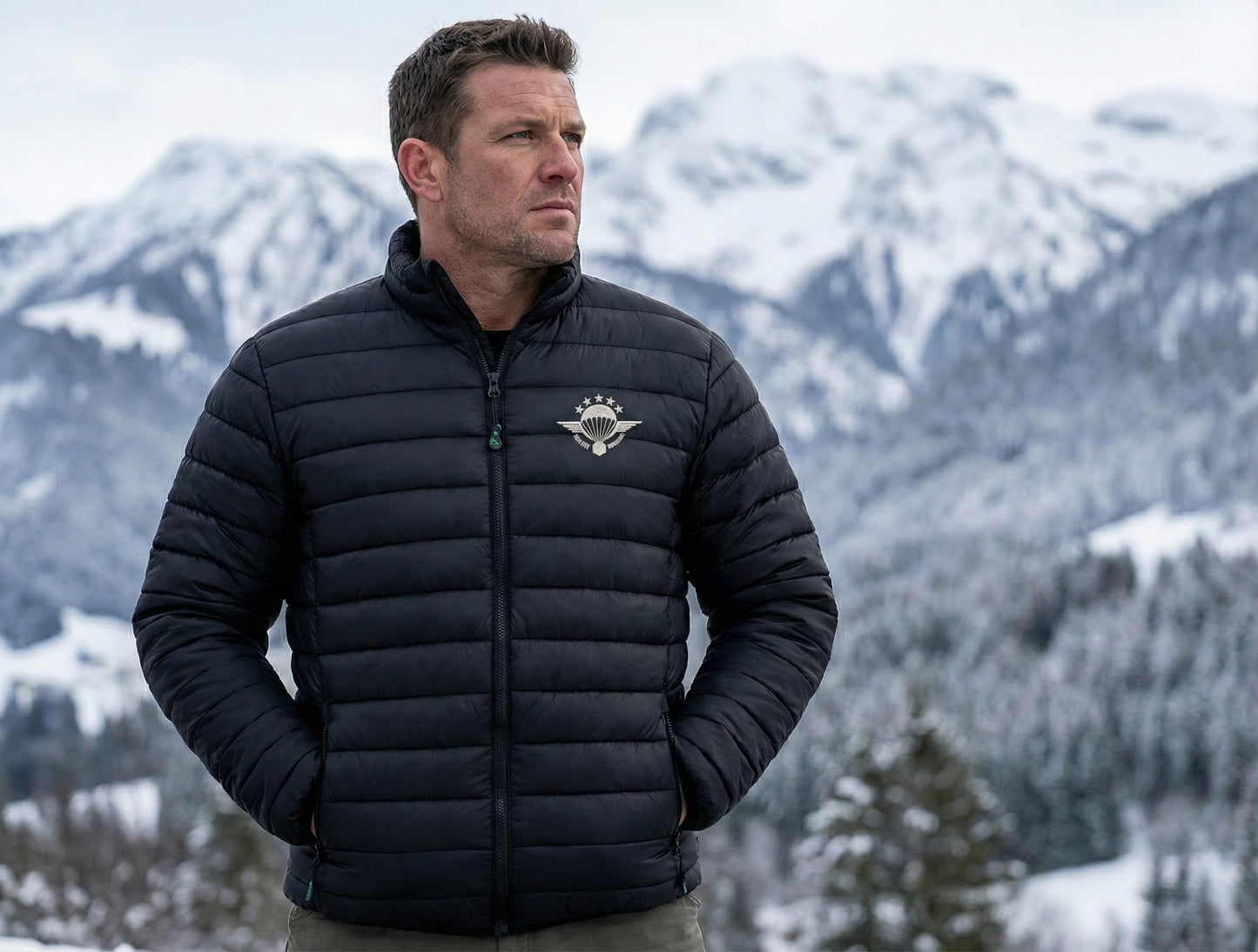 Doudoune Légère Homme brodée Soutien Commando