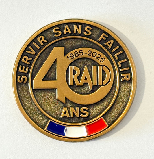 Coin commémoratif RAID 40 ans