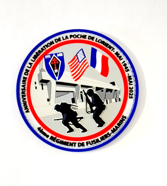 Pack Patch 80e anniversaire de la Libération de Lorient + Coin commémoratif numéroté - Commando de Penfentenyo