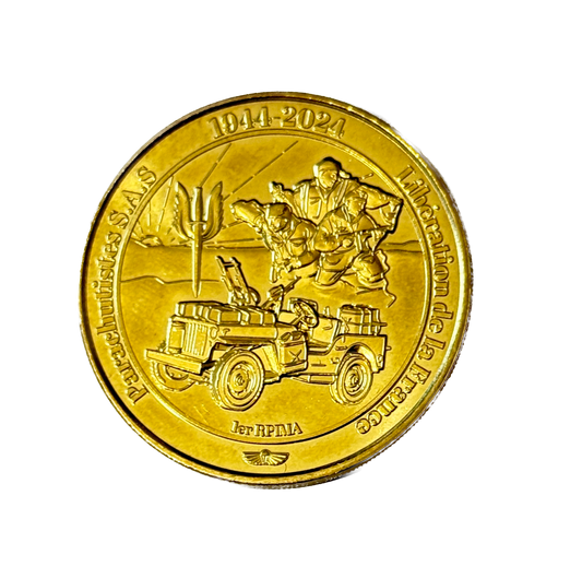 Pièce "Monnaie de Paris" - 1er RPIMa (Libération de la France 1944-2024)