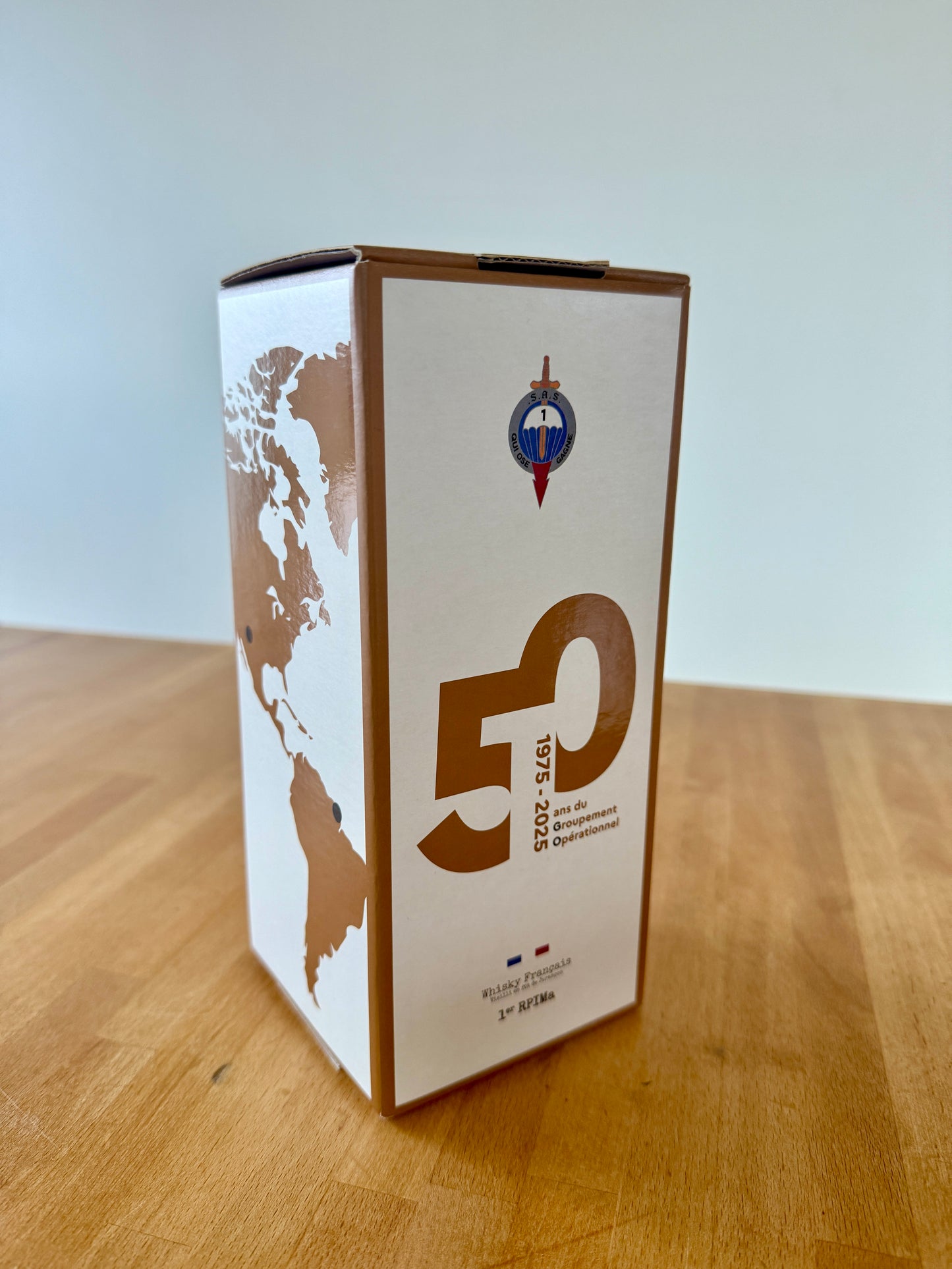 Bouteille Whisky Français (50cl) 1er Rpima - Cuvée 50 ans du Groupement opérationnel.