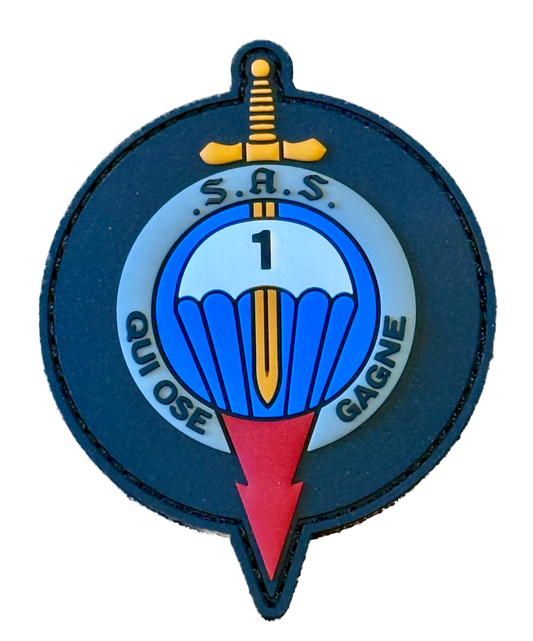 NOUVEAU Patch PVC officiel 1er RPIMa (SAS-QUI OSE GAGNE)