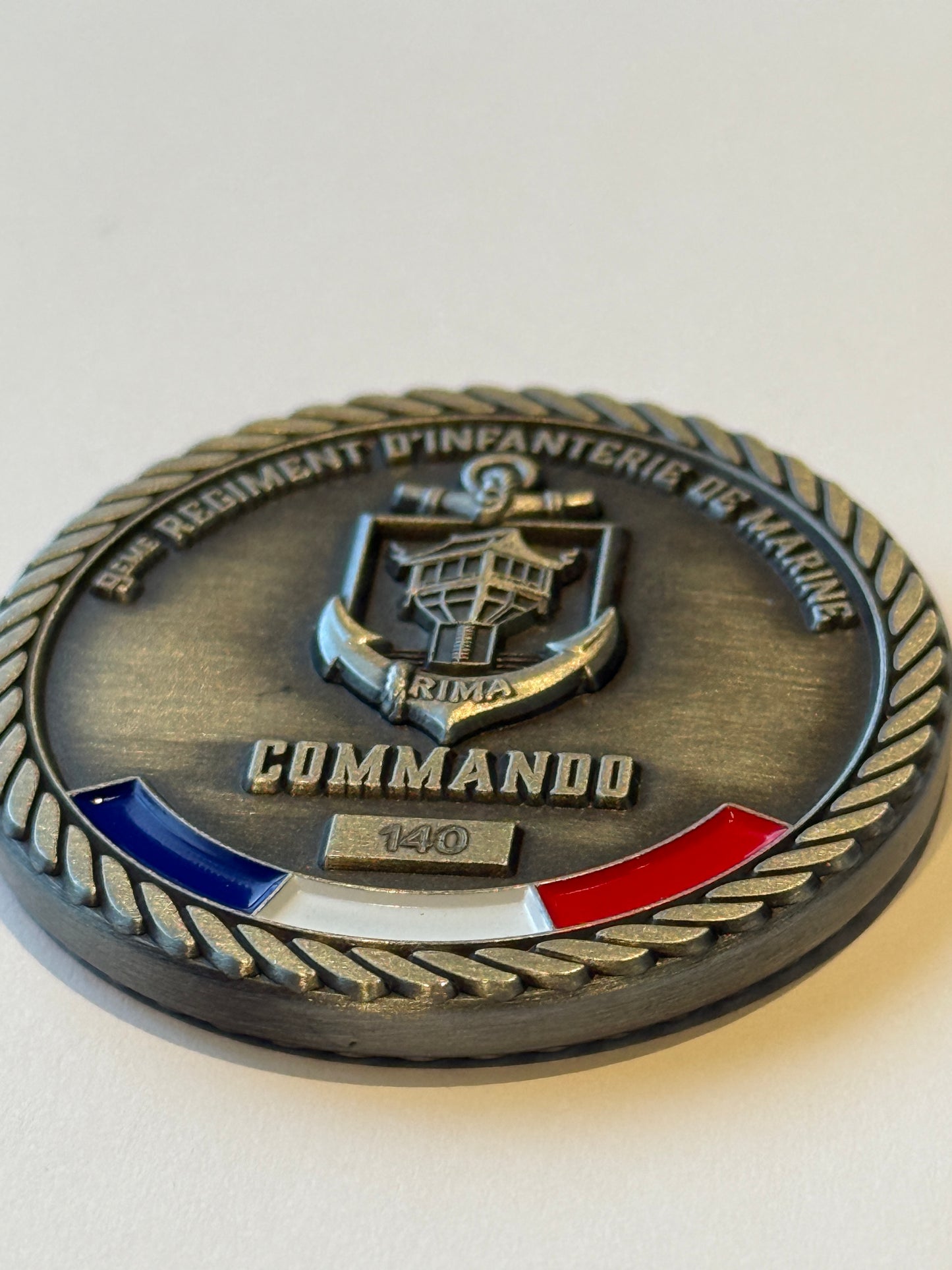 Coin CRAJ numéroté (Commando de Recherche et d'Action en Jungle)