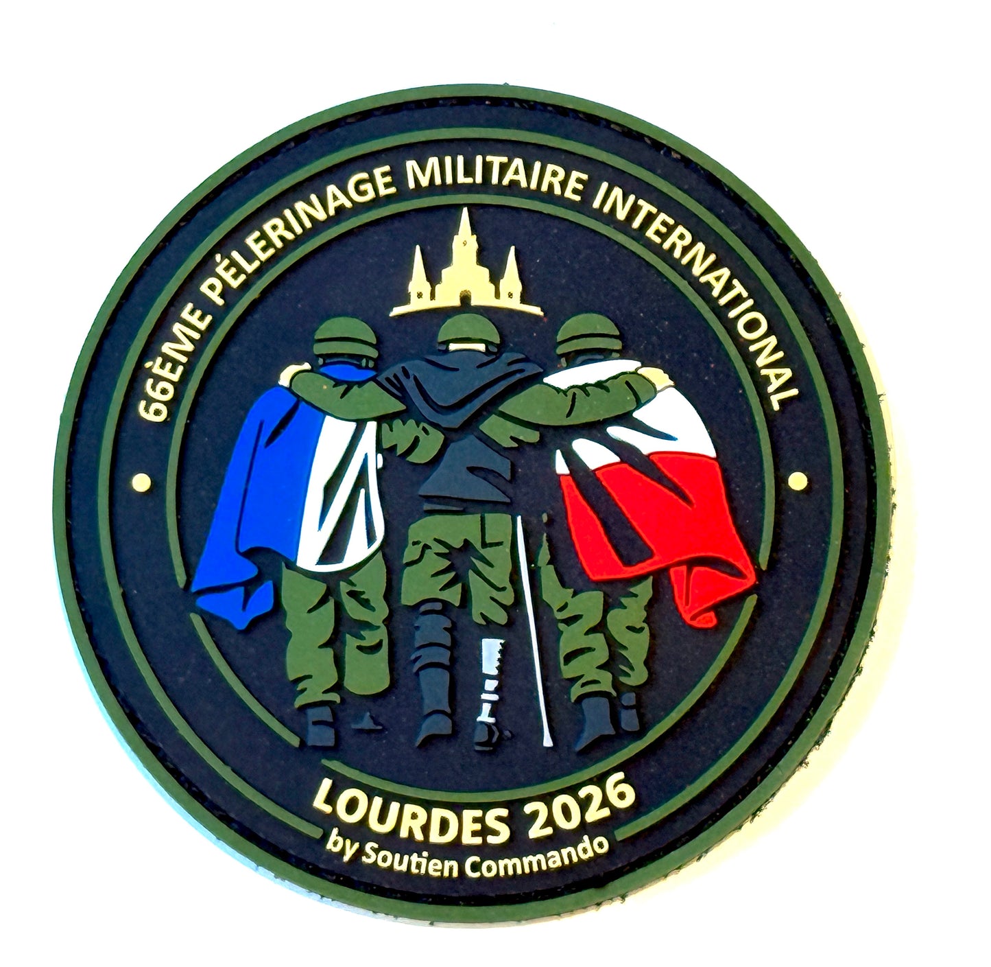 Patch PVC 66ème Pélerinage Militaire International (PMI) Lourdes 2026
