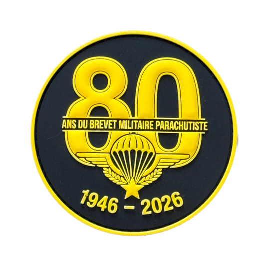 Patch PVC 80 ans du Brevet Militaire Parachutiste
