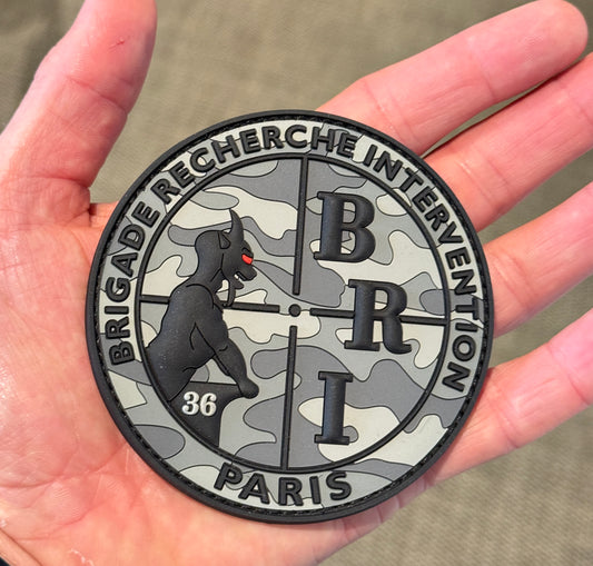 Patch officiel BRI Camo Gris (PVC)