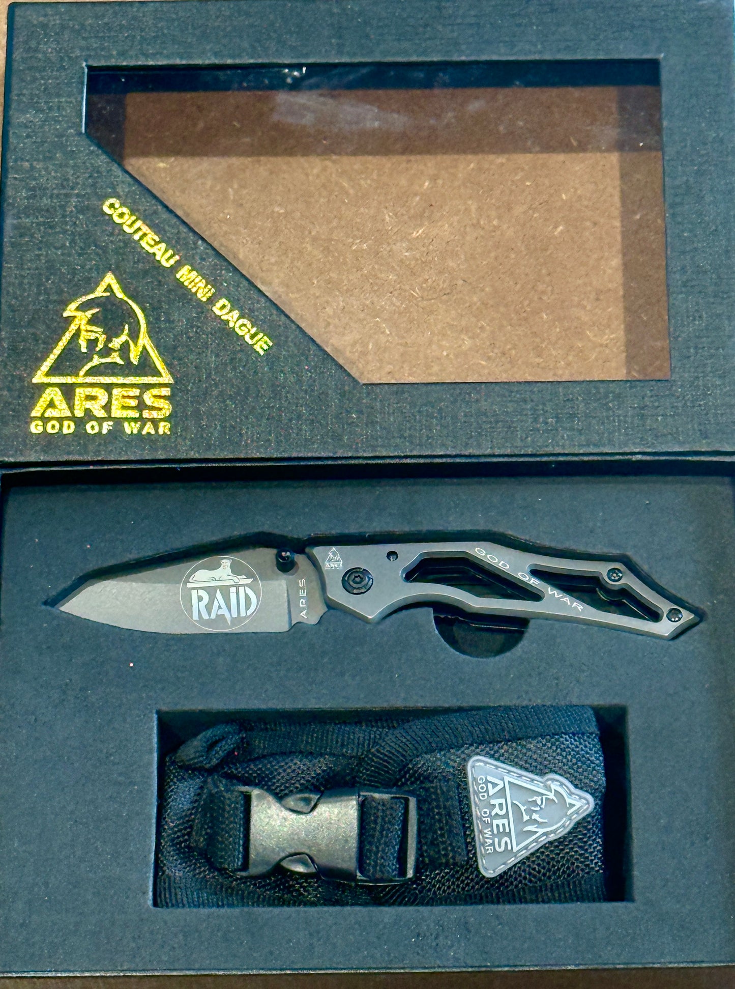 Couteau mini dague RAID + étui