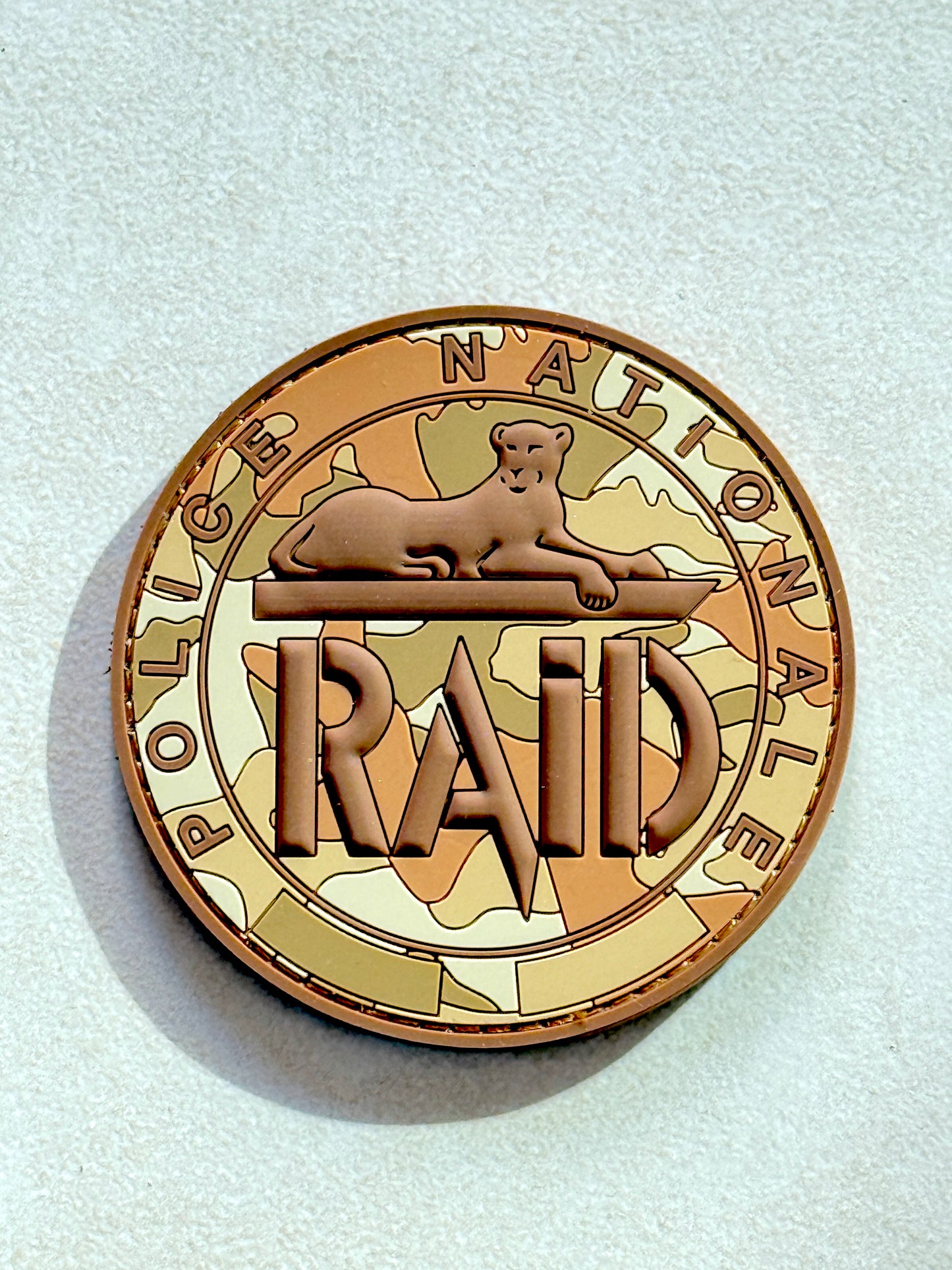 Patch officiel RAID Camo Marron (PVC)