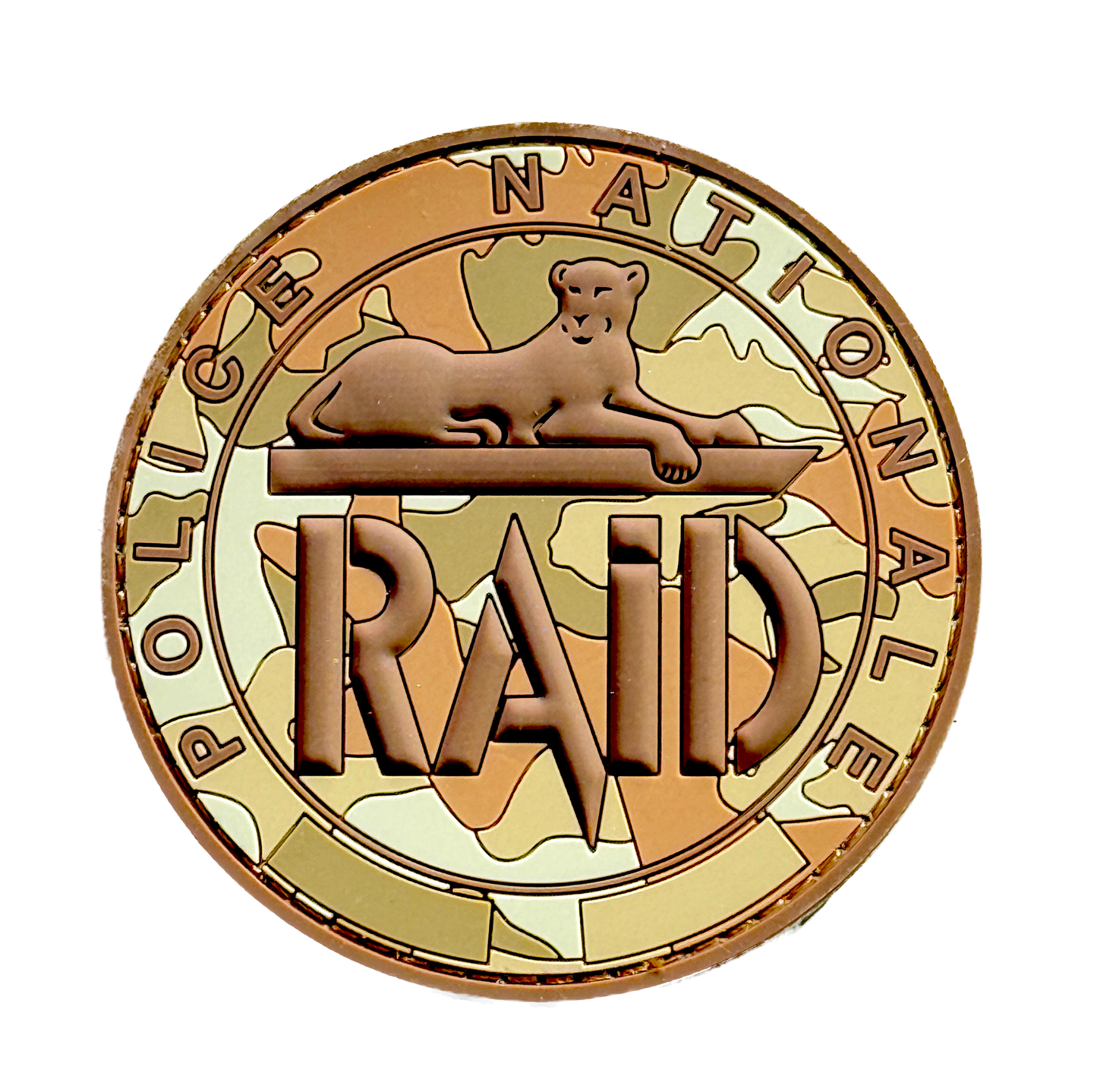 Patch officiel RAID Camo marron (PVC)