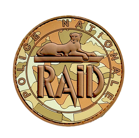 Patch officiel RAID Camo marron (PVC)