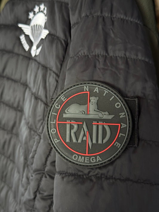 Patch officiel RAID  Omega Noir (PVC)