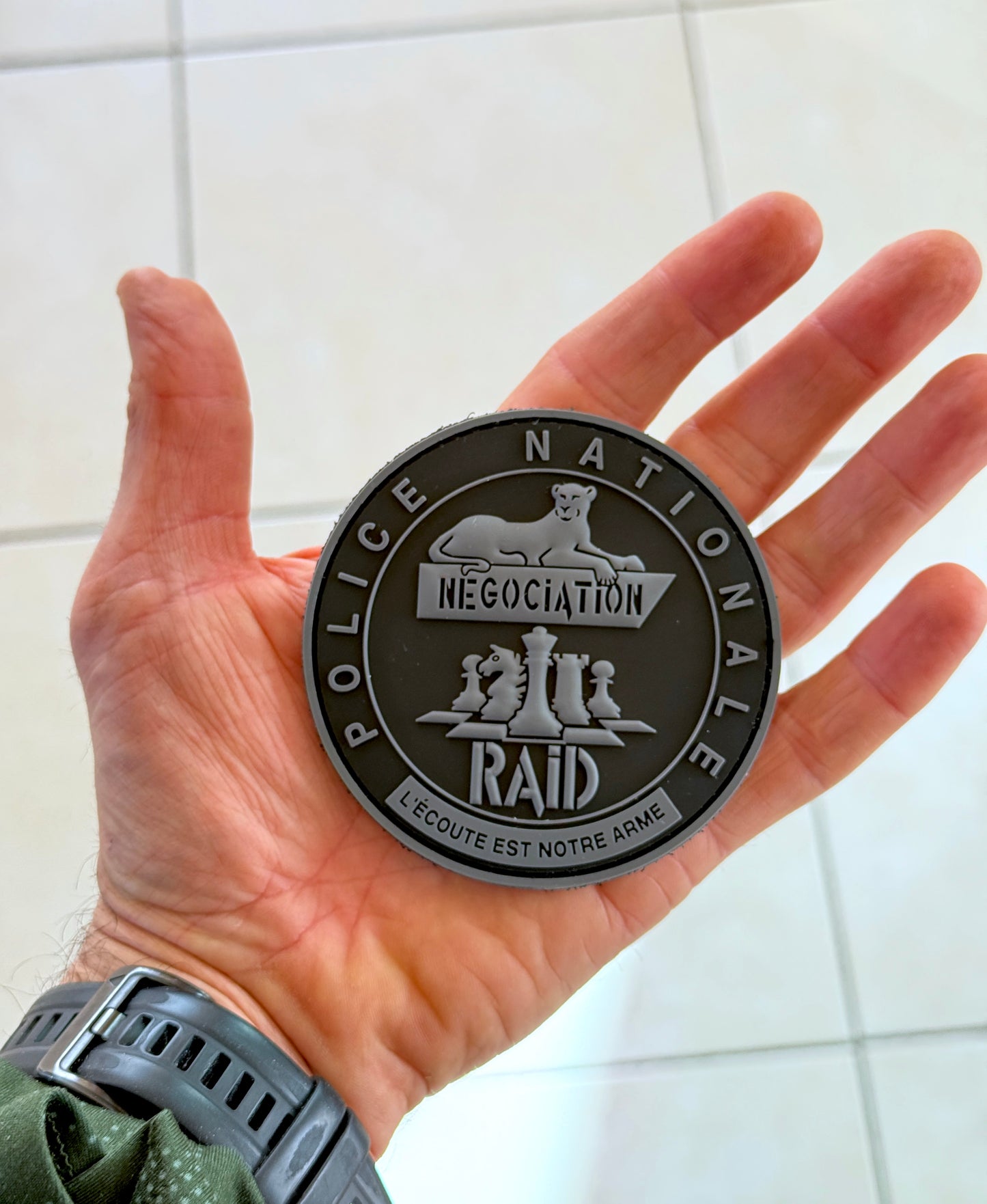 Patch officiel RAID Négociation NOIR (PVC)