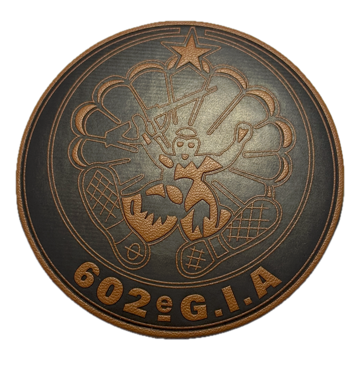 Patch tradition du CPA10 (héritage du 602ᵉ GIA ) cuir